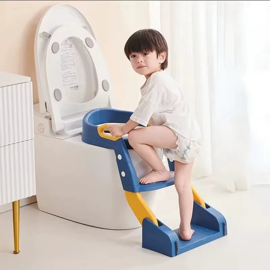 New Children'S Toilet Stepped Baby Boys and Girls Toilet Training Foldable Foot Stool Toilet Seat Ring Stepped Assisted Tool