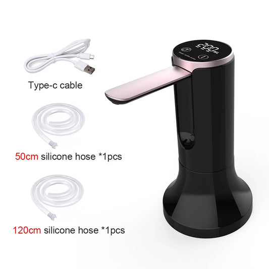 Electric Water Gallon Bottle Pump Automatic Folding Water Dispenser Pump 19 Liters Rechargeable Foldable Desk Water Bottle Pump
