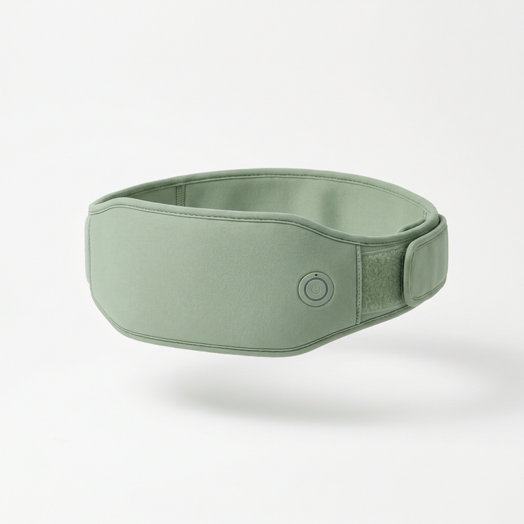 Cordless heated cramp relief belt