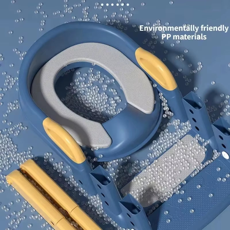 New Children'S Toilet Stepped Baby Boys and Girls Toilet Training Foldable Foot Stool Toilet Seat Ring Stepped Assisted Tool