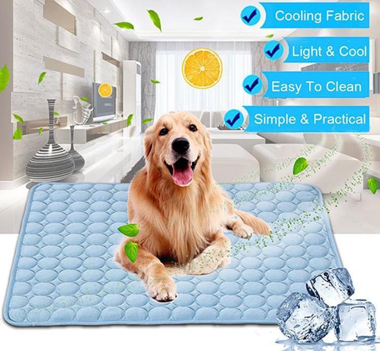Ice silk cooling mat for pets