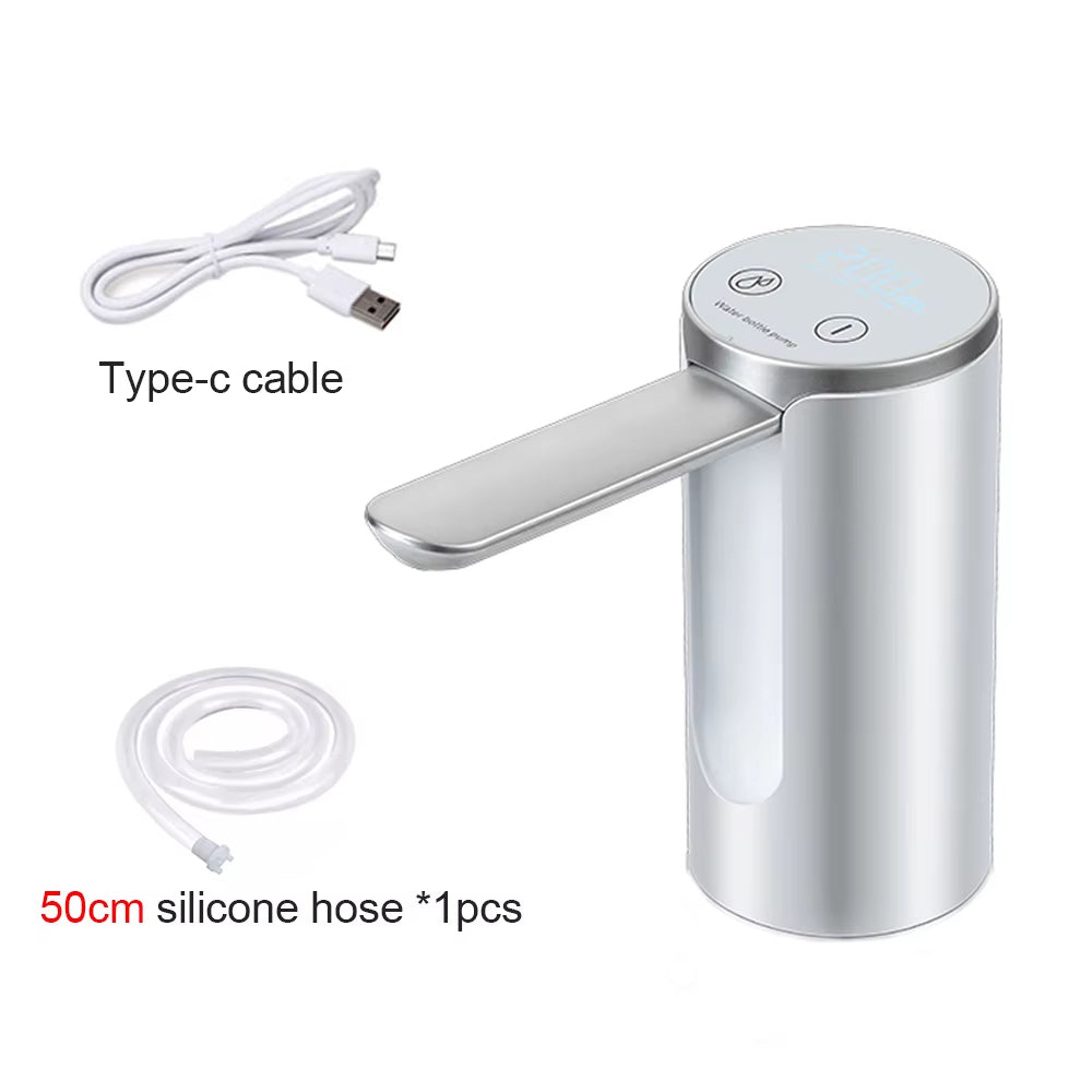 Electric Water Gallon Bottle Pump Automatic Folding Water Dispenser Pump 19 Liters Rechargeable Foldable Desk Water Bottle Pump