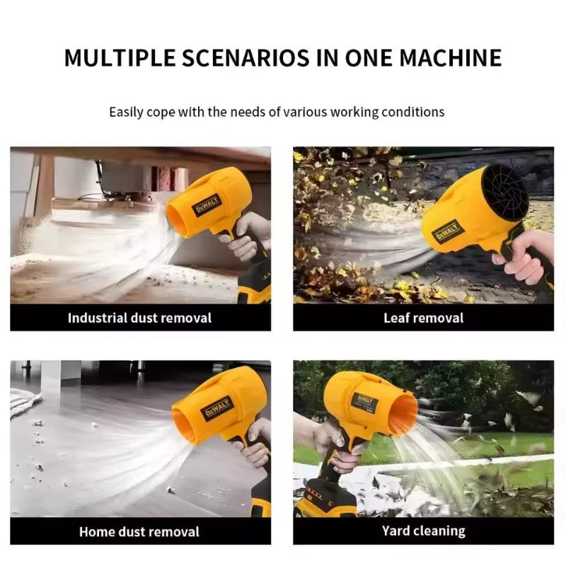 Cordless Air Blower Brushless Turbo Fan Violent Fan 800G Thrust Handheld Dust Blowing Tool Rechargeable 20V Battery