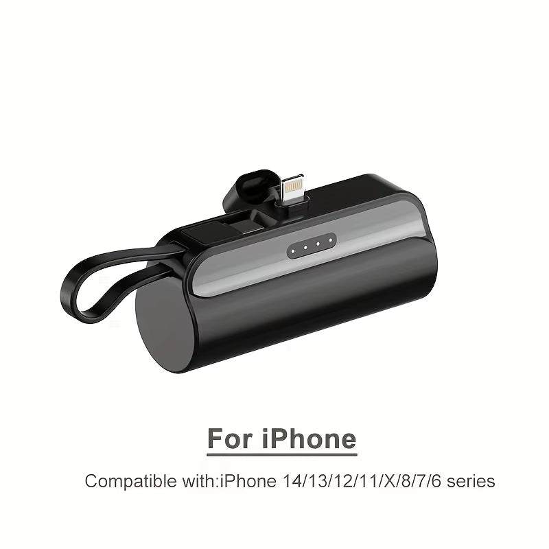 New 5000Mah Mini Magnetic Capsule Power Bank Emergency Charger Backup External Battery Suitable for Type-C Xiaomi Iphone Samsung