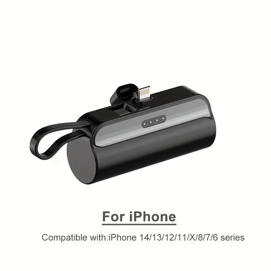 New 5000Mah Mini Magnetic Capsule Power Bank Emergency Charger Backup External Battery Suitable for Type-C Xiaomi Iphone Samsung