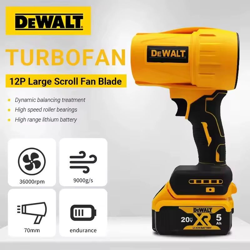 Cordless Air Blower Brushless Turbo Fan Violent Fan 800G Thrust Handheld Dust Blowing Tool Rechargeable 20V Battery