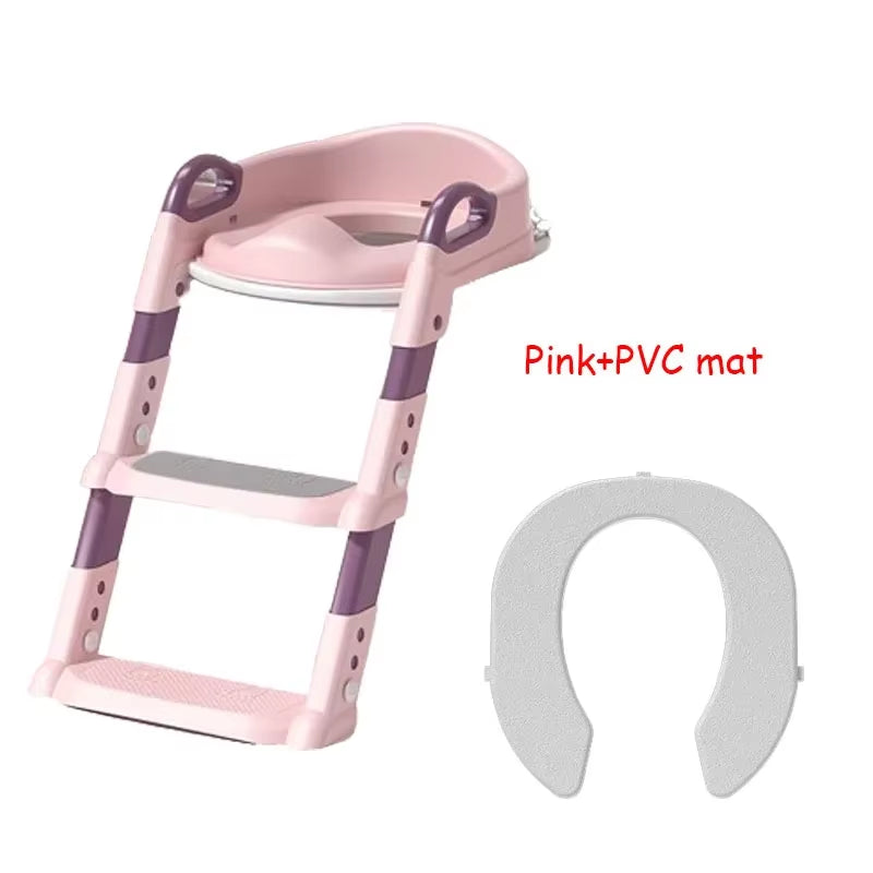 New Children'S Toilet Stepped Baby Boys and Girls Toilet Training Foldable Foot Stool Toilet Seat Ring Stepped Assisted Tool