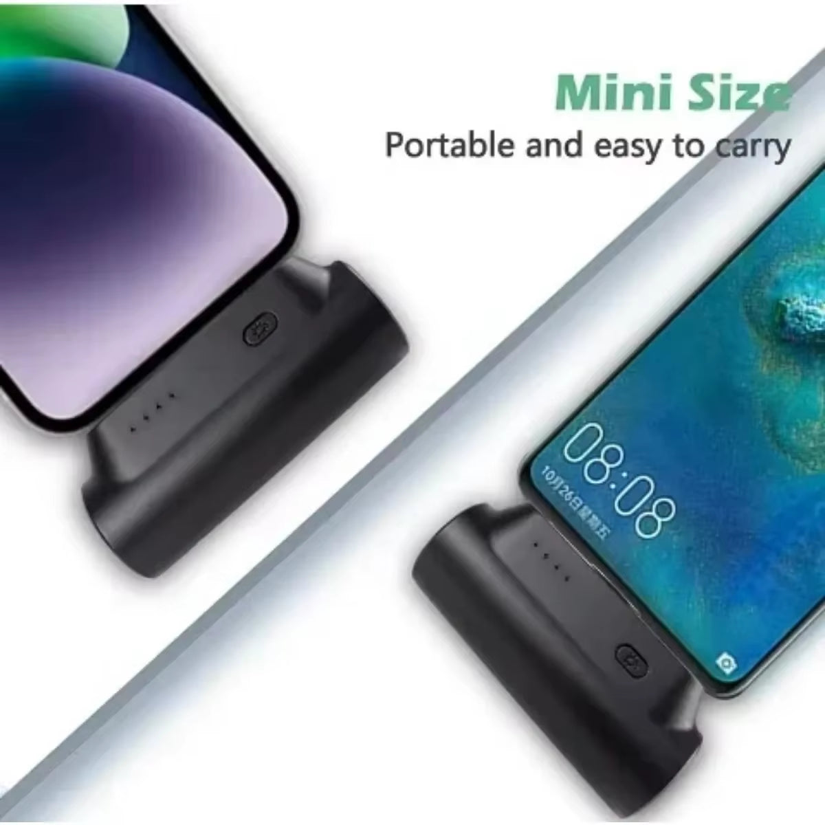 New 5000Mah Mini Magnetic Capsule Power Bank Emergency Charger Backup External Battery Suitable for Type-C Xiaomi Iphone Samsung