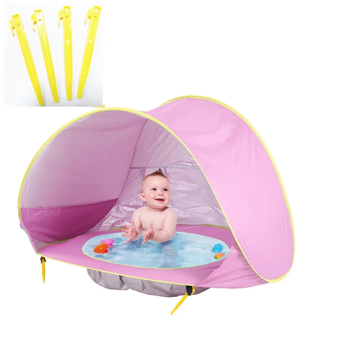 Baby Beach Tent Waterproof Sun Shelter Uv-Protecting Sunshelter with Pool Kid Outdoor Camping Sunshade Beach Sunshelter UPF 50+