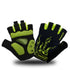 Black half-finger cycling gloves with padded, non-slip palm