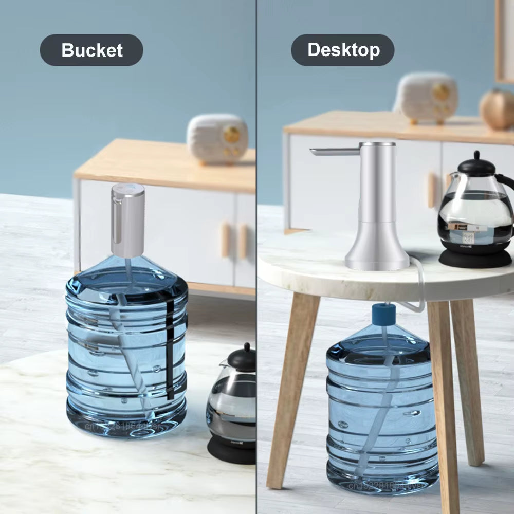 Electric Water Gallon Bottle Pump Automatic Folding Water Dispenser Pump 19 Liters Rechargeable Foldable Desk Water Bottle Pump