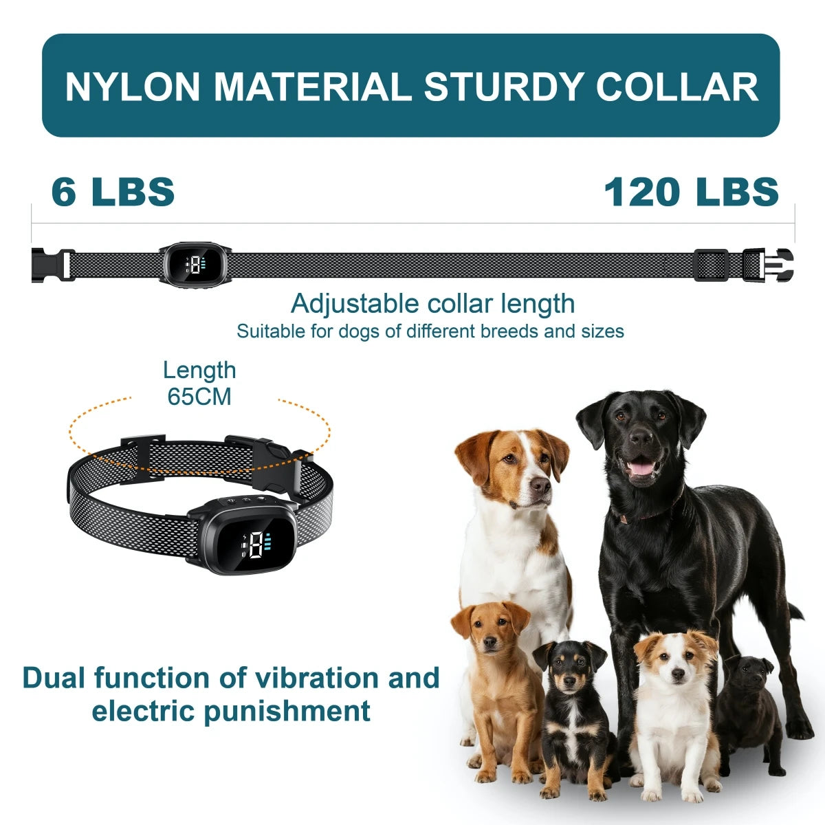 Automatic anti Barking Dog Collar, Rechargeable Bark Stopper, Stop Barkin, Electric Training Collar for Dog