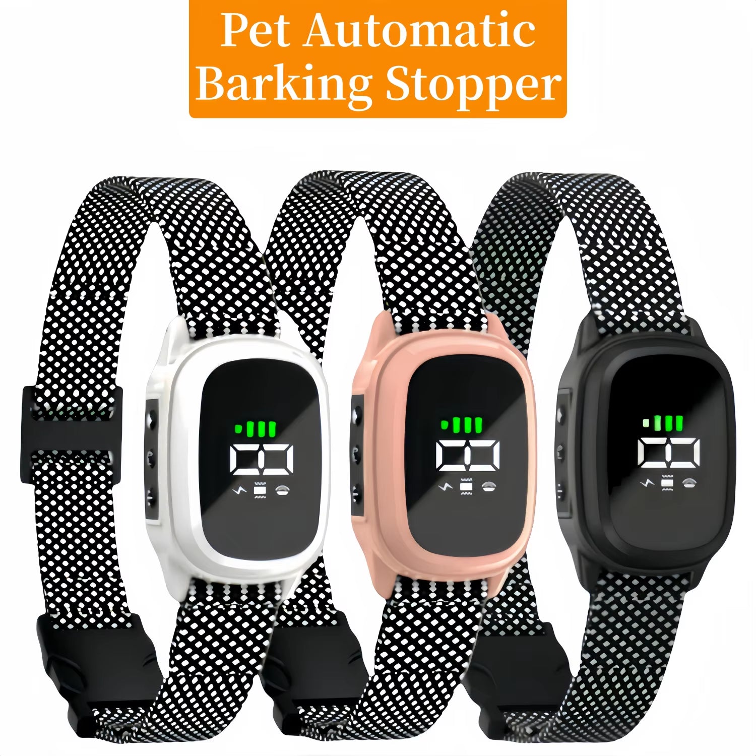 Automatic anti Barking Dog Collar, Rechargeable Bark Stopper, Stop Barkin, Electric Training Collar for Dog