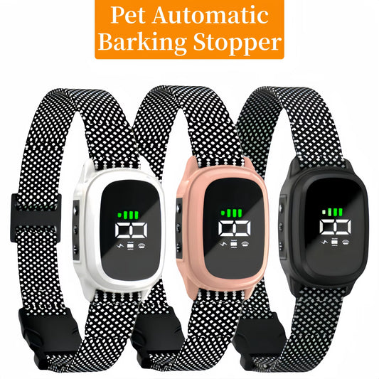 Automatic anti Barking Dog Collar, Rechargeable Bark Stopper, Stop Barkin, Electric Training Collar for Dog