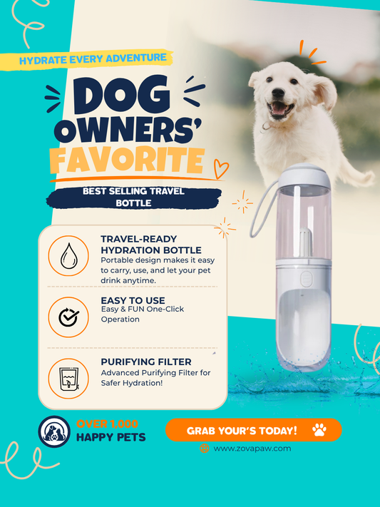 Portable pet travel water bottle