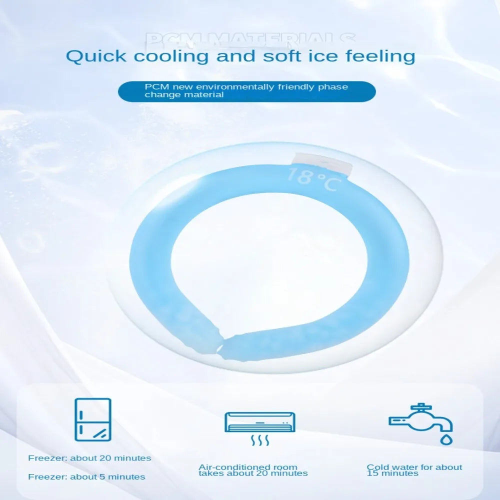 Collar Tube Neck Cooler Ice Pack Reusable Neck Cooling Ring Ice Maker Gel Liquid Cooling Neck Wraps Fitness