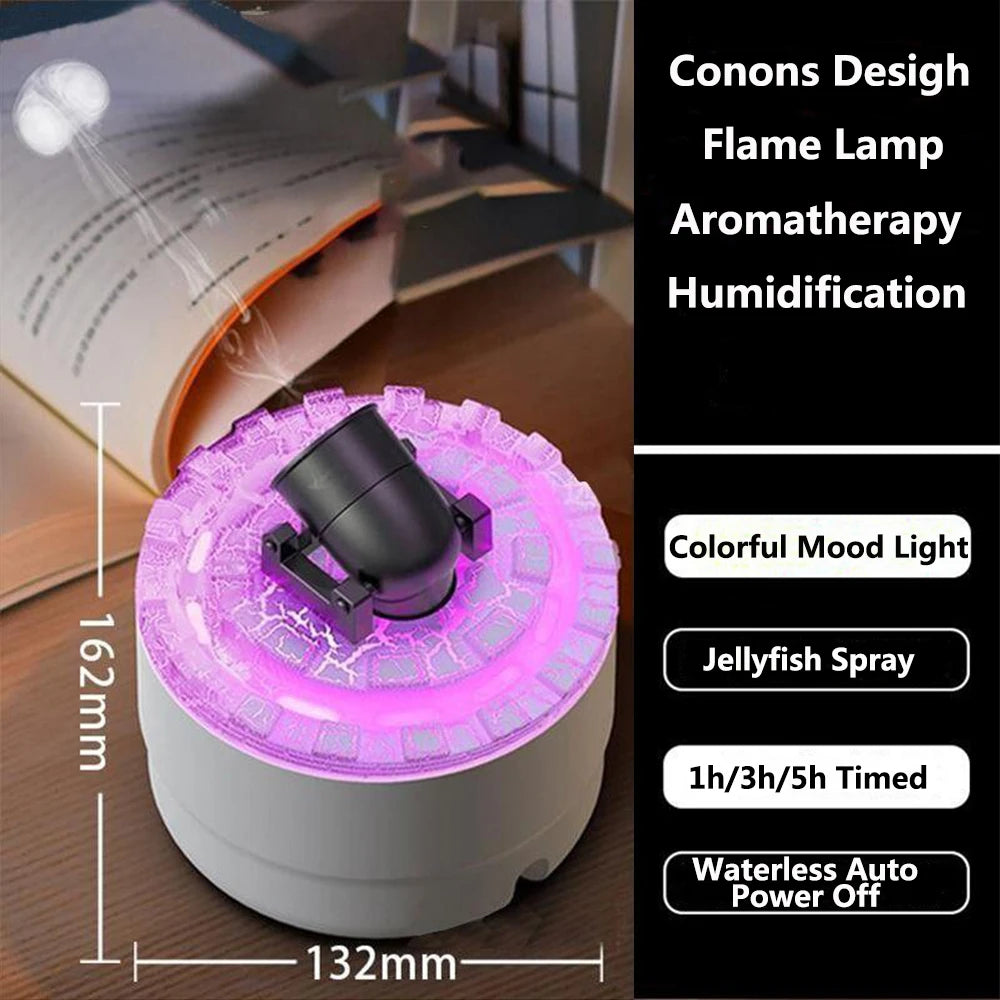 Volcanic Crack Light Cannons Humidifier Essential Oil Diffuser with Timer Cannon Blast Aroma Humidifier Aromatherapy Diffuser