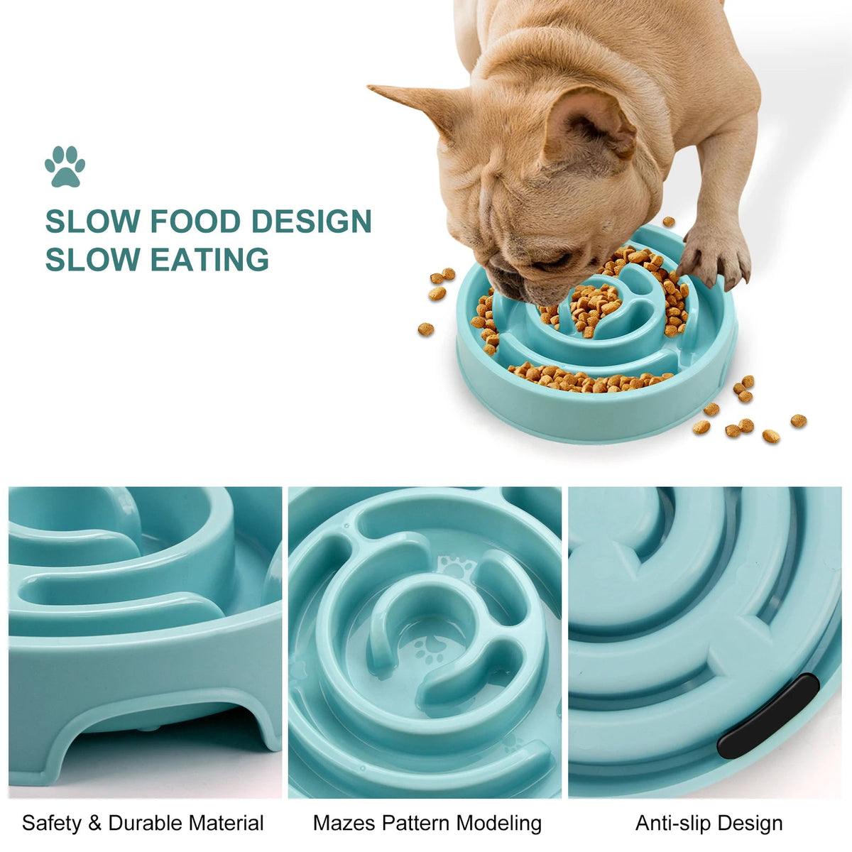 Maze slow feeder bowl, top view