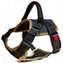 Black no-pull padded reflective dog harness