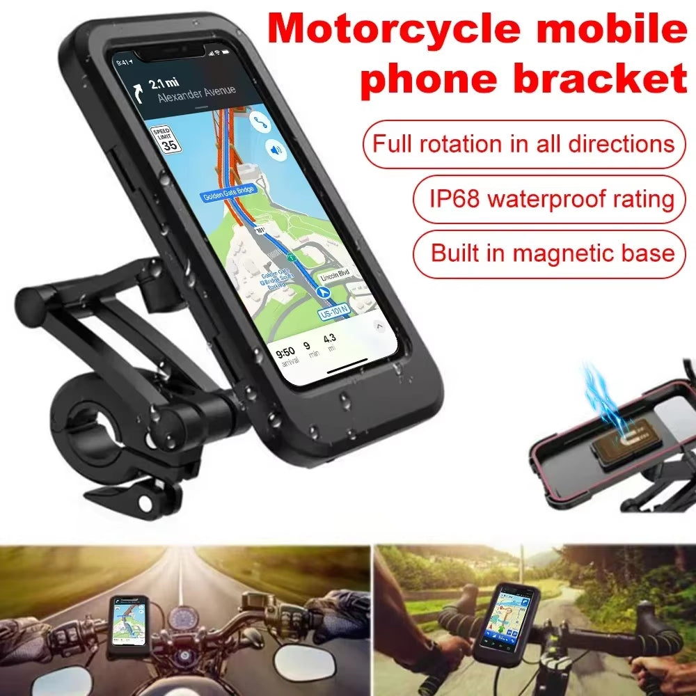 Motorcycle Bicycle Handlebar Phone Stand Bracket Outdoor Road Bike Cycling Cell Phone Mount Holder Rack Bracket