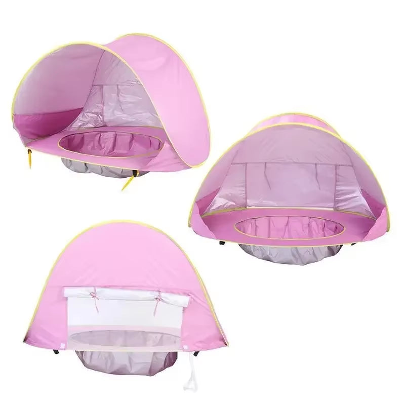 Baby Beach Tent Waterproof Sun Shelter Uv-Protecting Sunshelter with Pool Kid Outdoor Camping Sunshade Beach Sunshelter UPF 50+