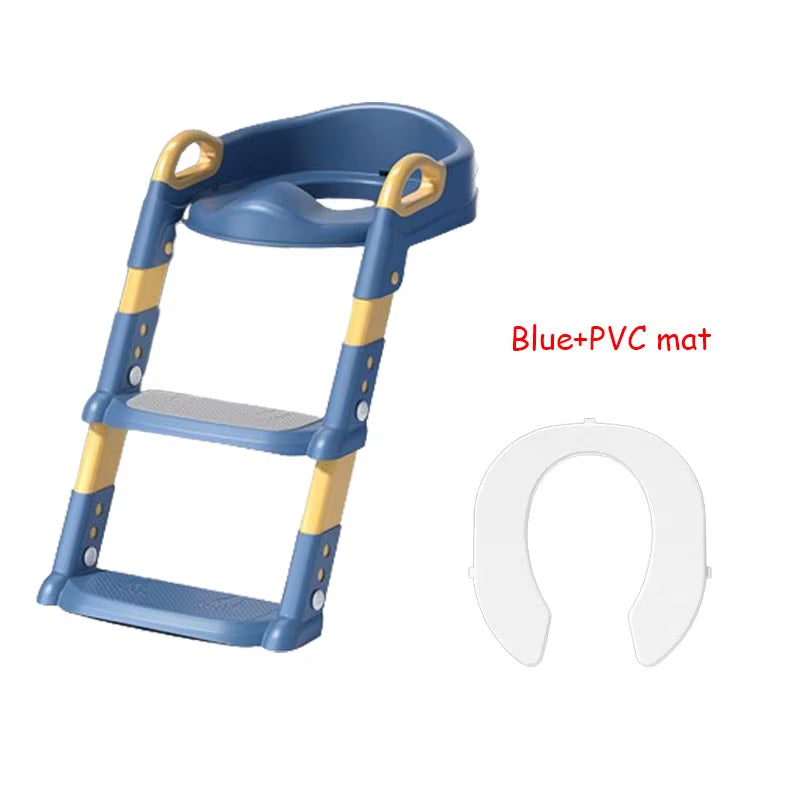 New Children'S Toilet Stepped Baby Boys and Girls Toilet Training Foldable Foot Stool Toilet Seat Ring Stepped Assisted Tool