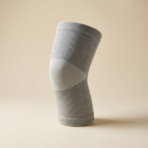 Bamboo knee compression sleeve - premium studio photo