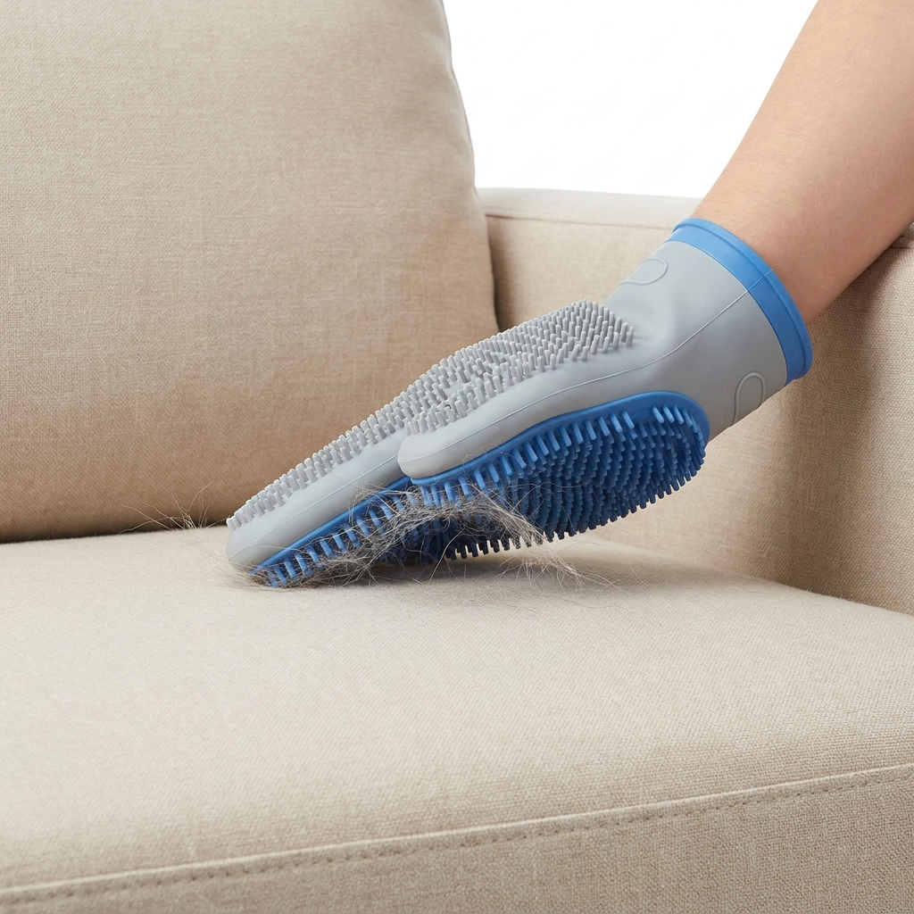 Pet hair remover grooming glove