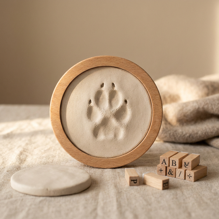 DIY clay paw print keepsake kit