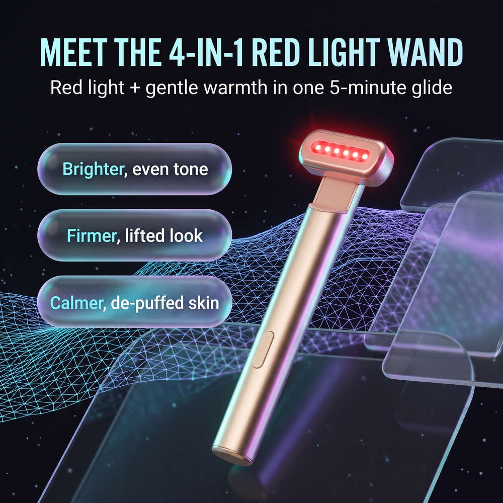 Meet the 4-in-1 red light wand (gold)