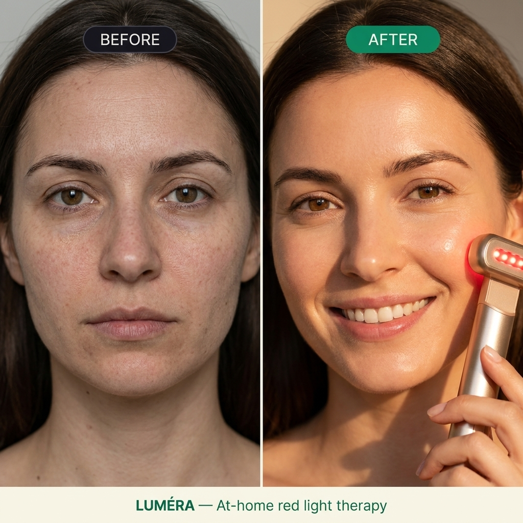 Before and after — LUMÉRA red light therapy results